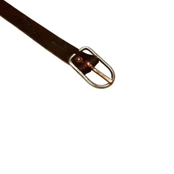 CAUSE AND EFFECT SUEDE LEATHER BELT BROWN ROUGH TEXTURED cowboy - Picture 8 of 8